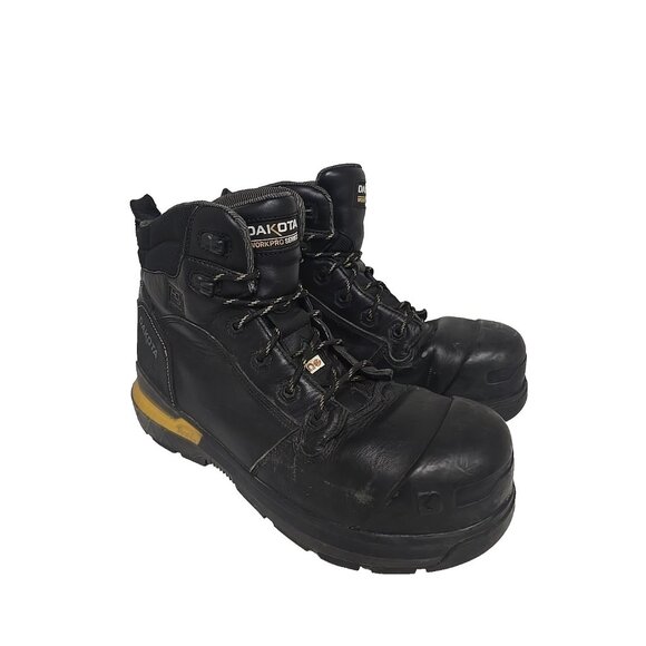Dakota Other - Dakota Men's 6300 6 inch Composite Toe Waterproof Work Boot Black Yellow 11M